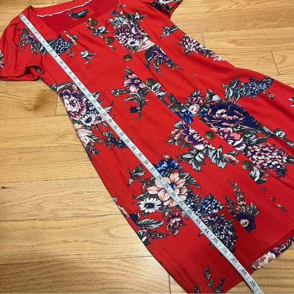 Anthropologie Maeve Caldwell Floral Print Button down Dress - Picture 11 of 15